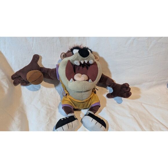 Taz Bad Boy Basketball Plush Stuffed Animal Looney Tunes Nanco - Picture 4 of 4